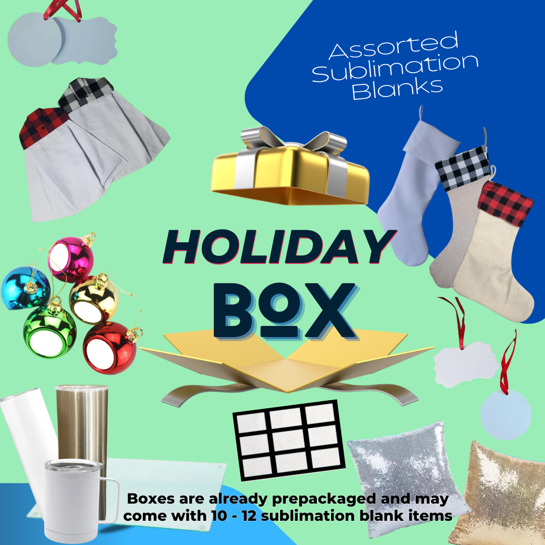 HOLIDAY SUBLIMATION BLANK BOX | 10-12 Pieces