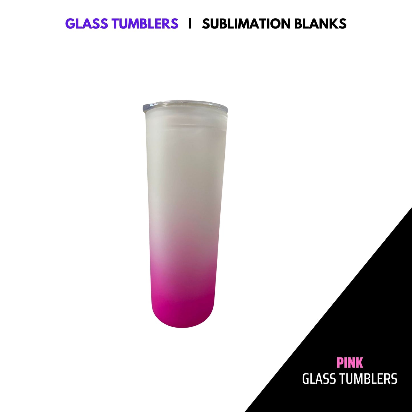 SUBLIMATION GLASS TUMBLERS - COLOR | 25oz