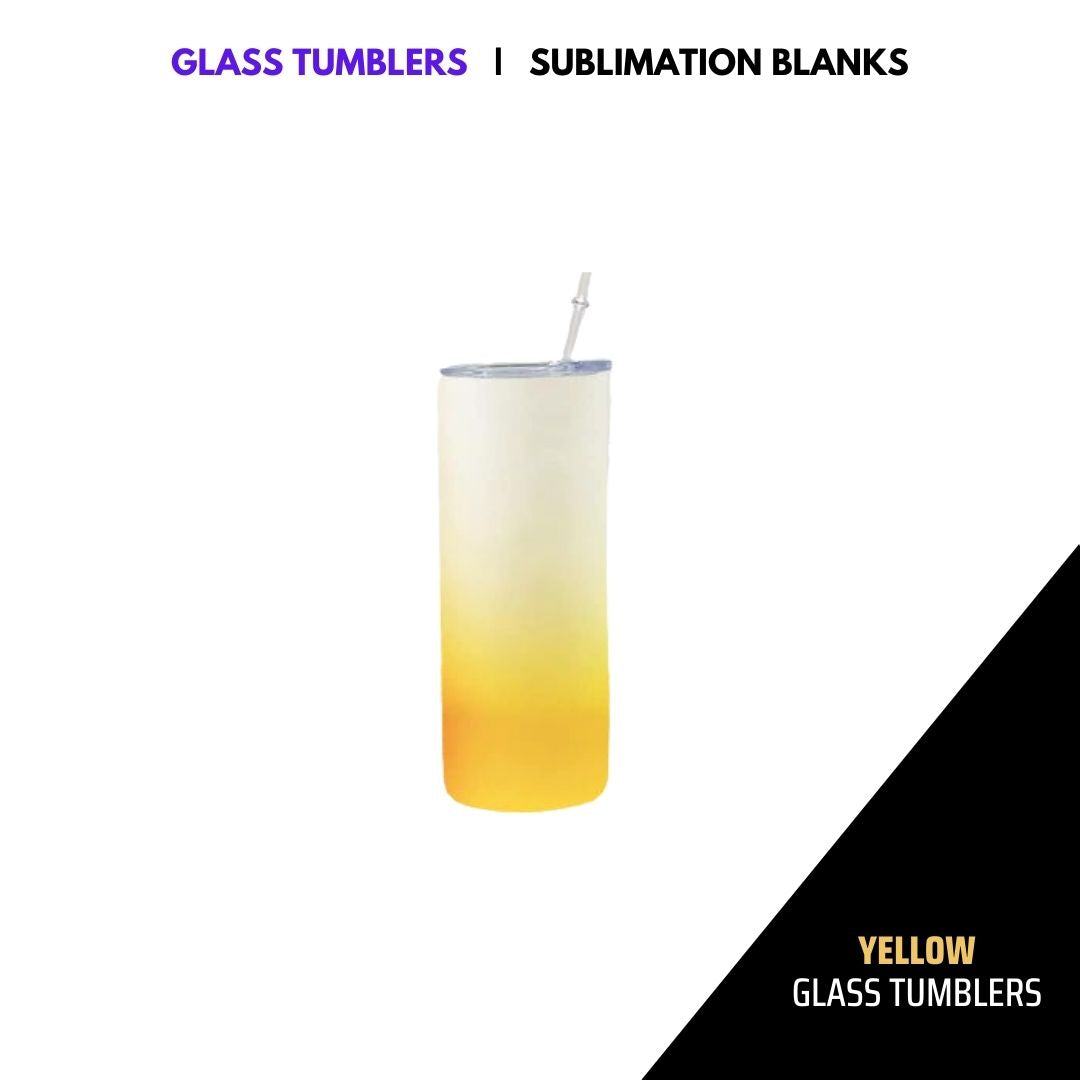 SUBLIMATION GLASS TUMBLERS - COLOR | 25oz