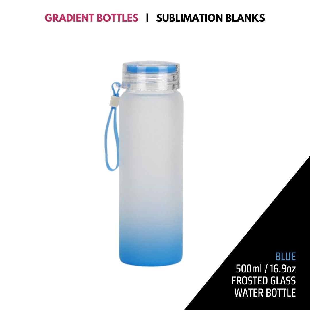 SUBLIMATION GLASS WATER BOTTLES | 500ml/16.9oz