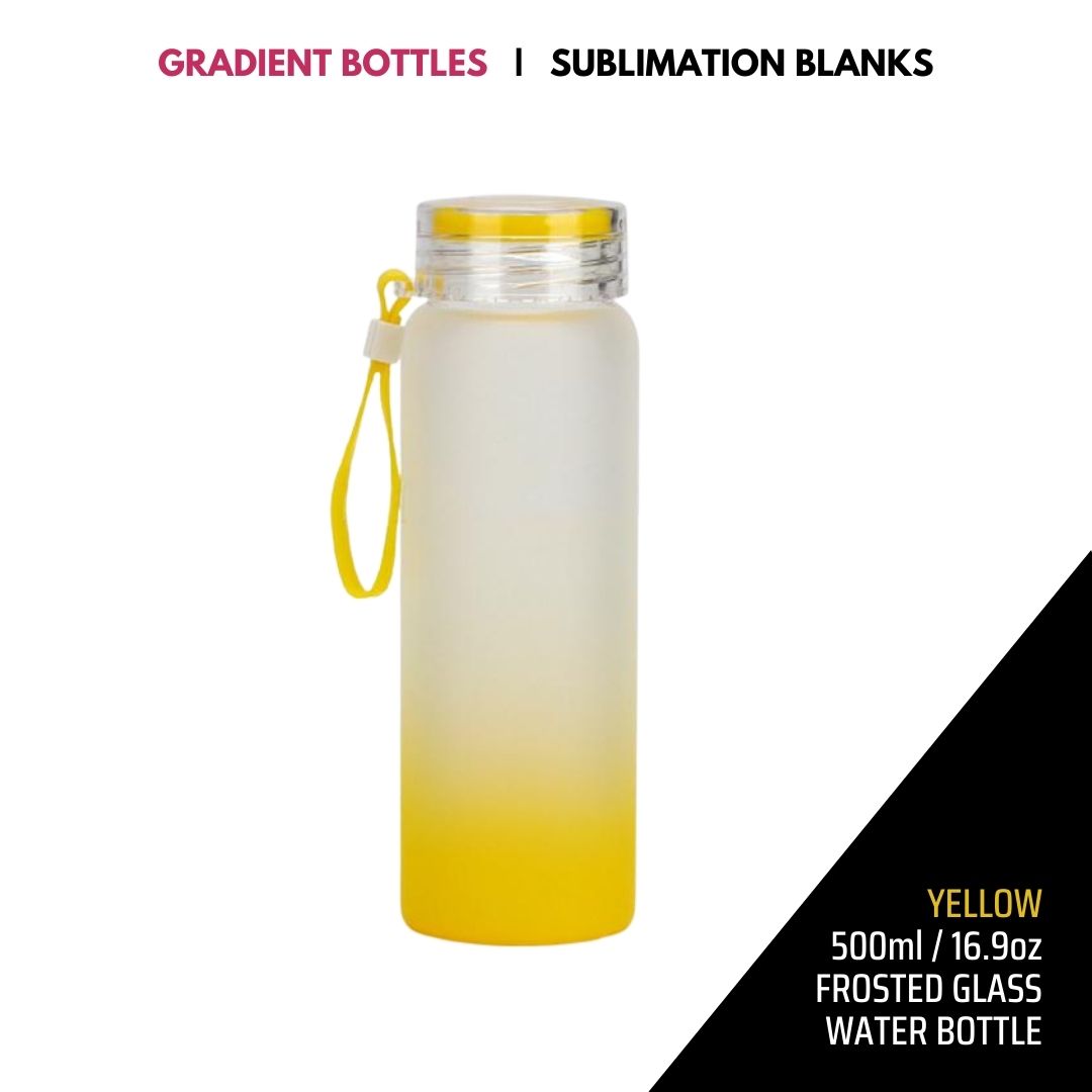 SUBLIMATION GLASS WATER BOTTLES | 500ml/16.9oz