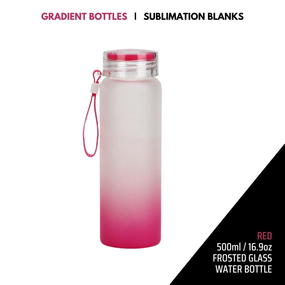 SUBLIMATION GLASS WATER BOTTLES | 500ml/16.9oz