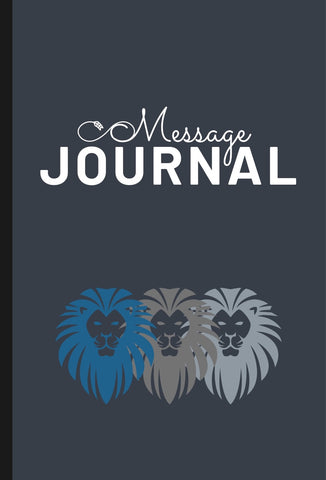 Message Journal with Lions | Gray Cover