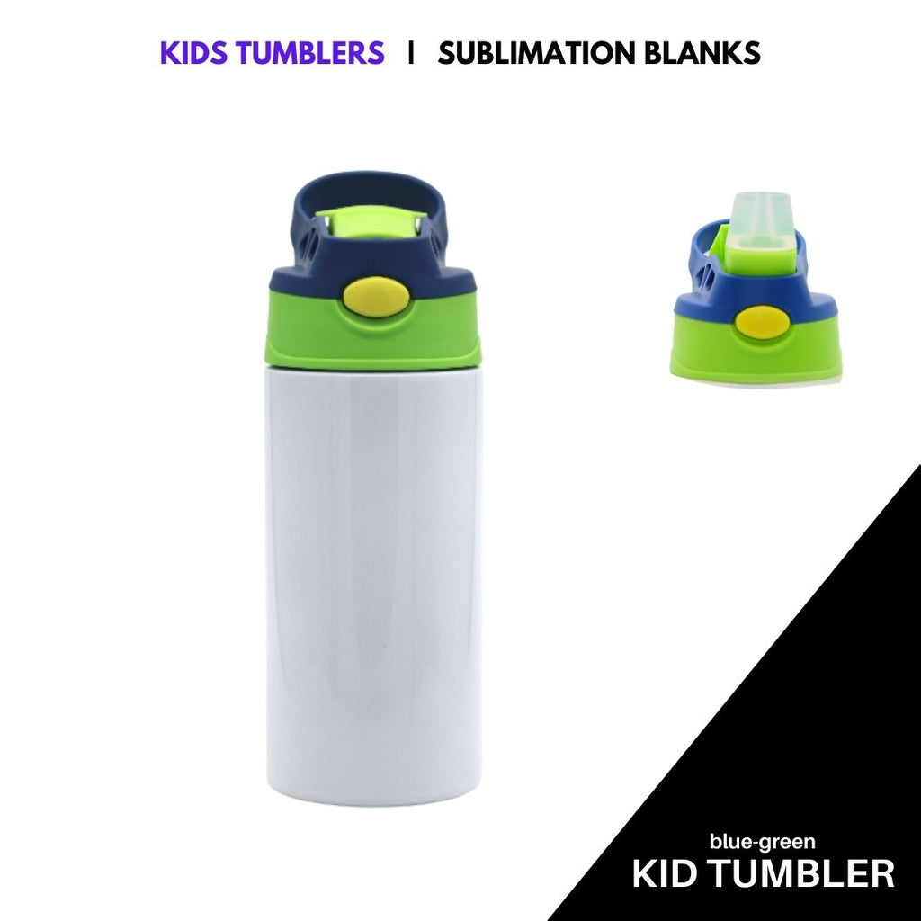 Sublimation Kids Tumbler Blank Kids Blue Green Water Bottle, Kids Wate –  PsCrazycreations