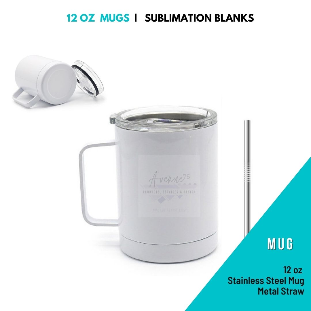 12oz SUBLIMATION STAINLESS STEEL MUG