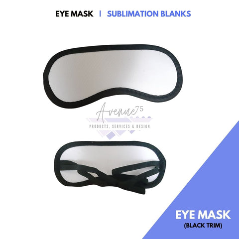 EYE MASK w/black trim   |  SUBLIMATION BLANKS