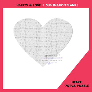 PUZZLE  | 75 pcs - Heart  |  Sublimation Blanks