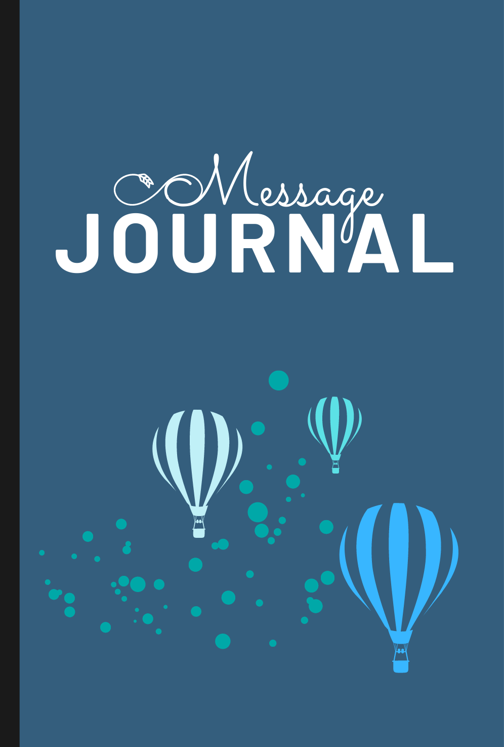 Message Journal with Hot Air Balloons | Blue Cover