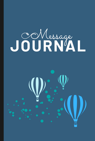 Message Journal with Hot Air Balloons | Blue Cover